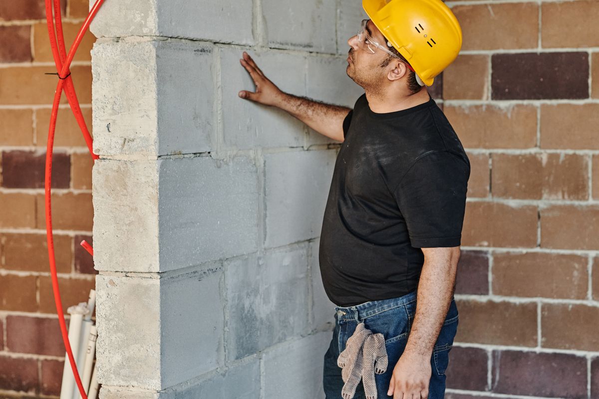 담당 마스터가 건물을 점검하는 모습